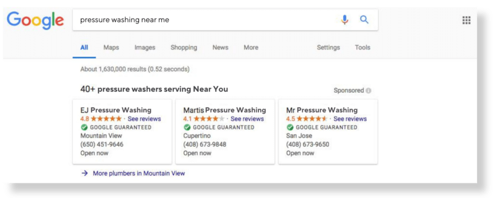Pressure Washing Google Guaranteed Results